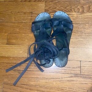 Women’s Free People Oliviera Wrap Sandal, Dusty Teal, Size EUR 39